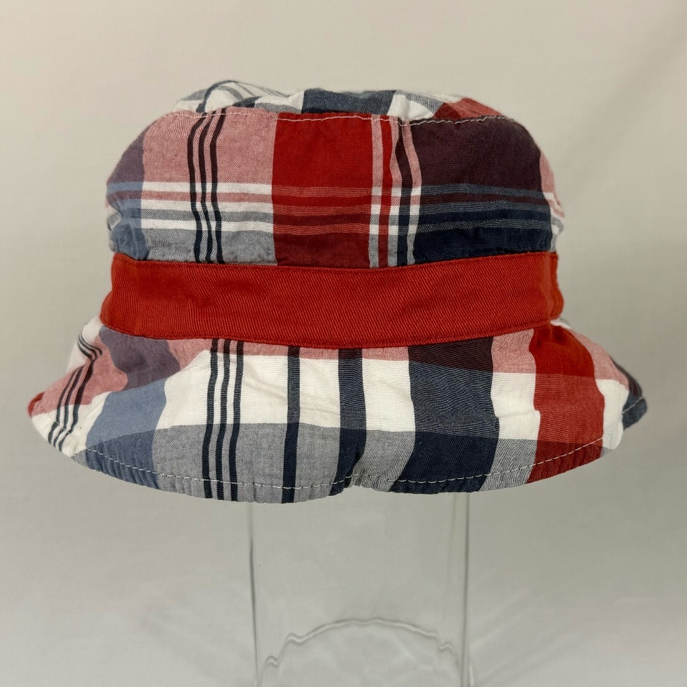Reversible Target Infant Plaid and White Bucket Hat